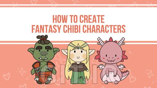 نقاشی هنر بامزه: کاراکترهای فانتزی Chibi