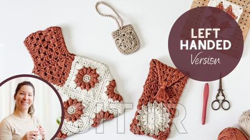 نسخه مخصوص چپدستها: مسترکلاس قلاببافی Granny Squares