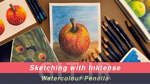 اسکچینگ با مدادهای آبرنگ Inktense