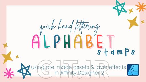 مهرهای الفبا برای دستنویسی سریع در Affinity Designer 2