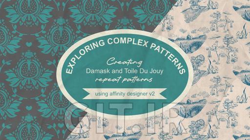 طراحی الگوهای تکرارشونده Damask و Toile Du Jouy در Affinity Designer - بخش 2