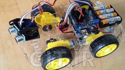 ربات ماشینی اجتناب از موانع و RC-Control مبتنی بر Arduino UNO ربات ماشینی اجتناب از موانع و RC-Control مبتنی بر Arduino UNO