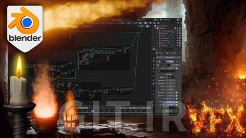 انیمیشن آتش با Geometry Node در Blender