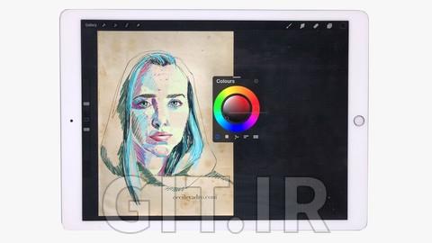 پرتره‌های دیجیتال به سبک اسکچ با Procreate