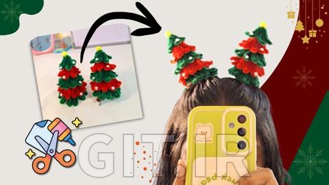 گیره موی درخت کریسمس DIY - آموزش ساخت گام‌به‌گام 101