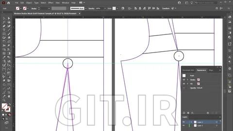 رسم الگوی پایه بالاتنه با استفاده از Adobe Illustrator