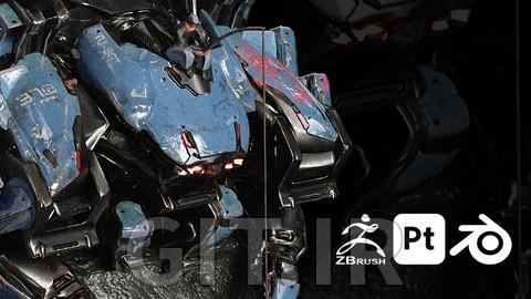 روند کامل ساخت دارایی (Zbrush ،Painter 3D ،Blender)