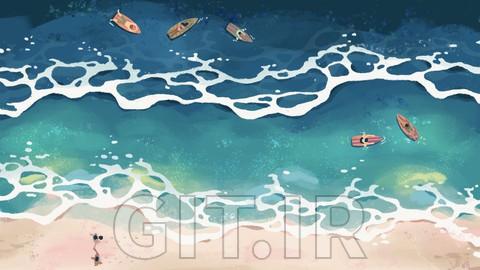 چگونه امواج و آب را در Procreate نقاشی کنید؟