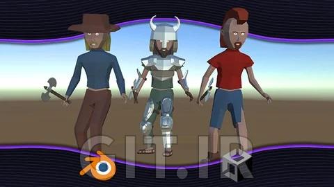 مدل‌سازی و انیمیشن کاراکتر Low-Poly در بلندر برای یونیتی