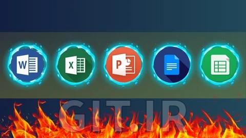 تسلط به MS Word ،Excel ،PowerPoint و Google Docs ،Google Sheets