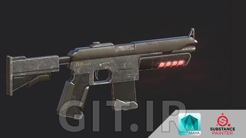 مدلسازی و تکسچرینگ بازی Sci-fi Rifle برای بازیها مدلسازی و تکسچرینگ بازی Sci-fi Rifle برای بازیها