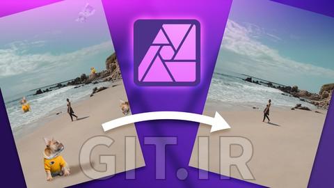 حذف اشیای ناخواسته در Affinity Photo 2