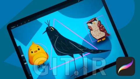 زبان شکل ها در تصویرگری برای مبتدیان با Procreate