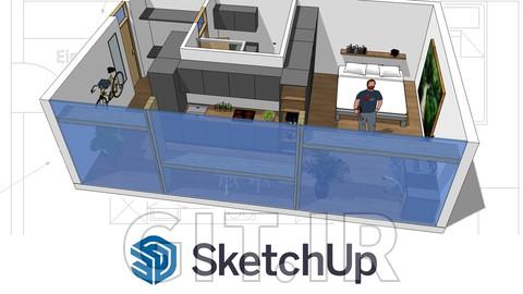 دوره SketchUp - آموزش طراحی پلان طبقه تا مدل سه‌بعدی