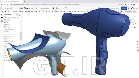 مدل‌سازی سطحی در Onshape