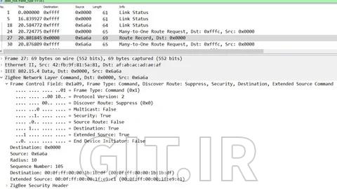 استفاده از Wireshark برای درک لایه شبکه Zigbee