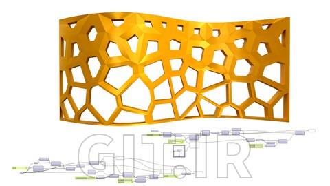 الگوی ورونوی با سطح Attractors در Rhino و Grasshopper