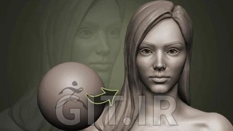 اسکالپتینگ در Zbrush - یادگیری اسکالپتینگ سر انسان در Zbrush