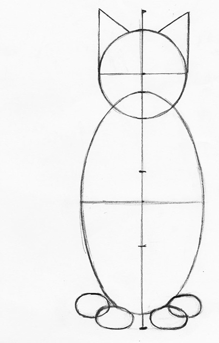 طراحی گربه مرحله 5