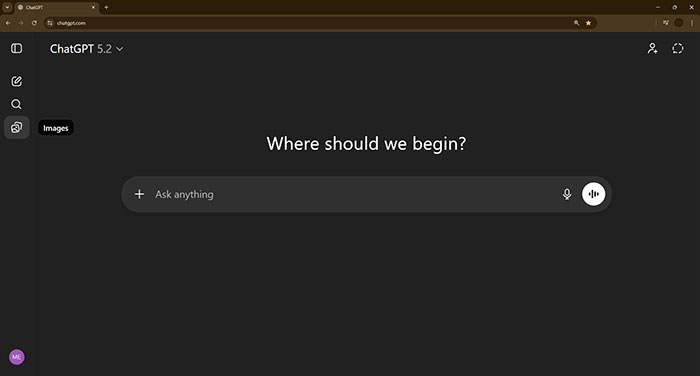 انتخاب بخش Image در رابط کاربری