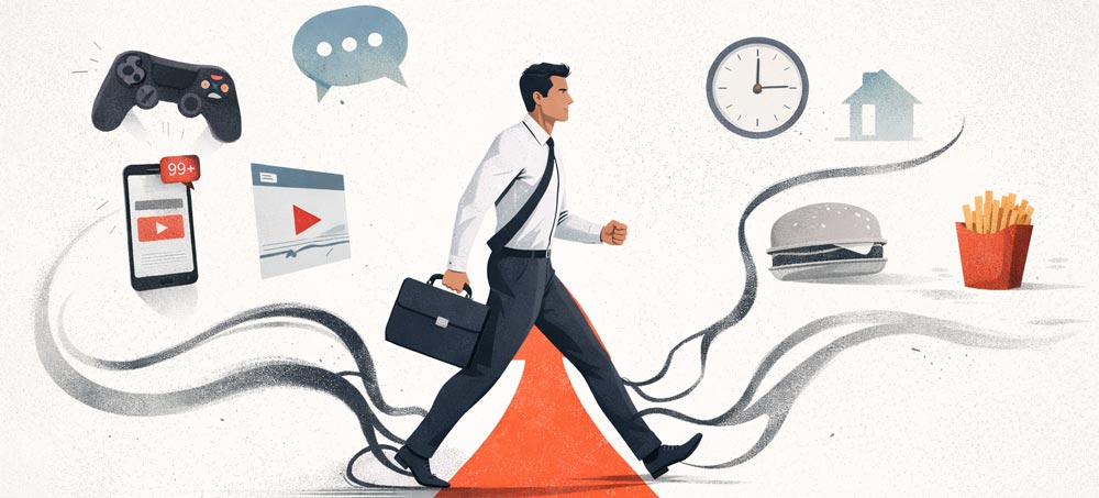 چرا برای غلبه بر حواس‌پرتی، به اراده نیاز داریم؟ (HBR)