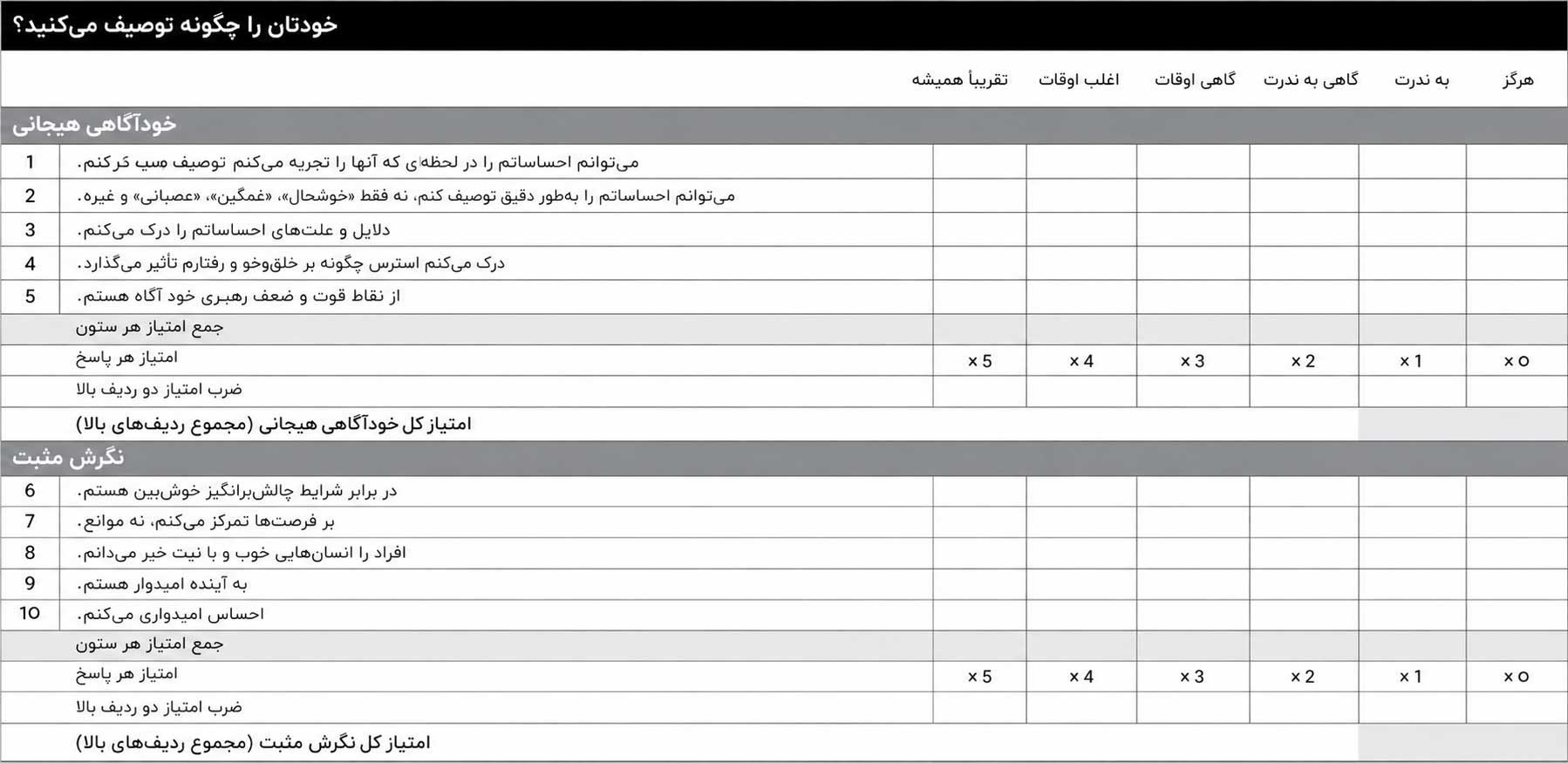 خودتان را چگونه توصیف می‌کنید؟