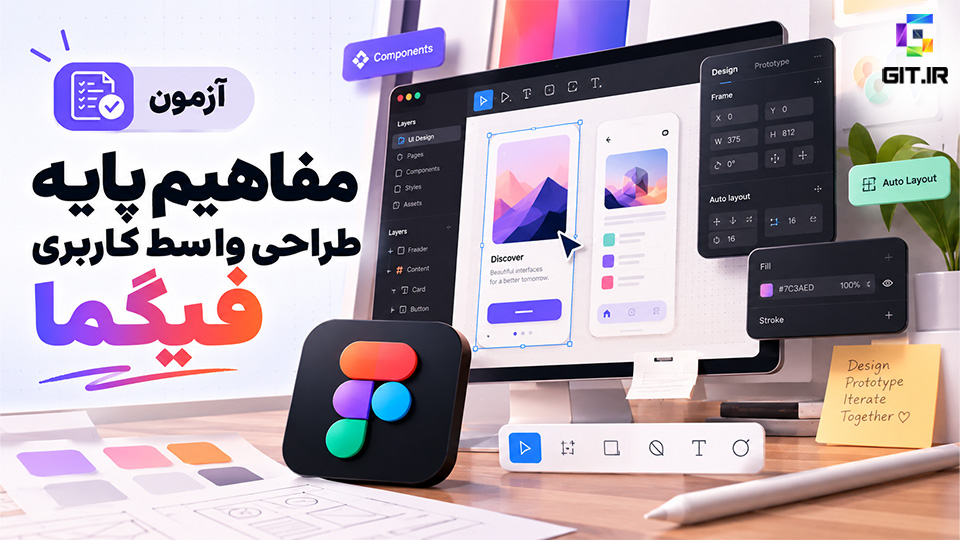 آزمون مفاهیم پایه طراحی واسط کاربری فیگما(Figma)